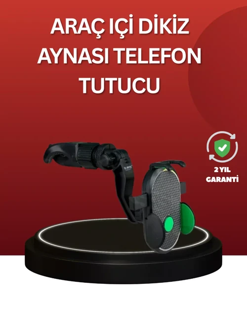 Ayarlanabilir Kıskaçlı Dikiz Aynası Telefon Tutucu Tüm Telefonlarla Uyumlu