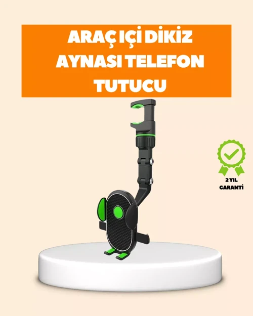 Araç İçi Dikiz Aynası Telefon Tutucu Katlanabilir ve Çok Fonksiyonlu