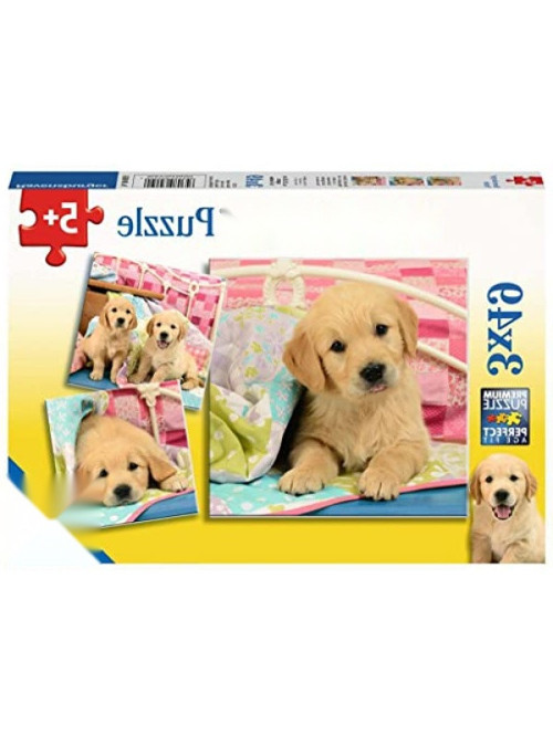 Renkli 3x49 Parça Köpek Temalı Puzzle – 3 Yaş ve Üzeri