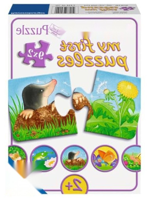Bahçe Hayvanları Temalı 9 x 2 Parça Puzzle, Canlı Renkler
