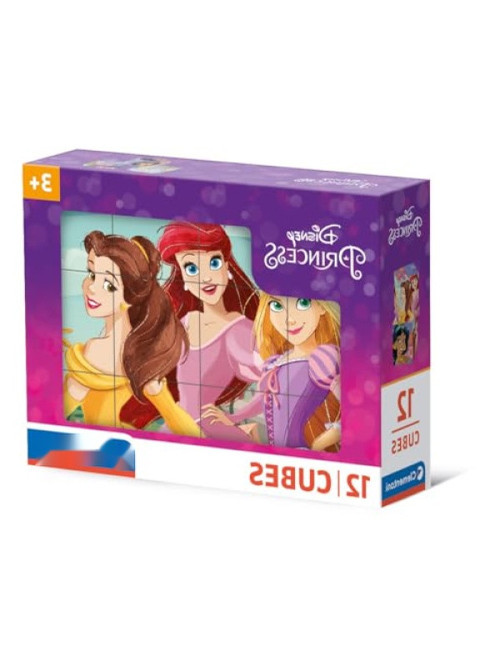 12 Parça Prenses Temalı Küp Puzzle