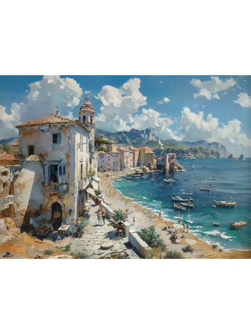 Anatolian 1000 Parça Puzzle - Sahil Kasabası Temalı