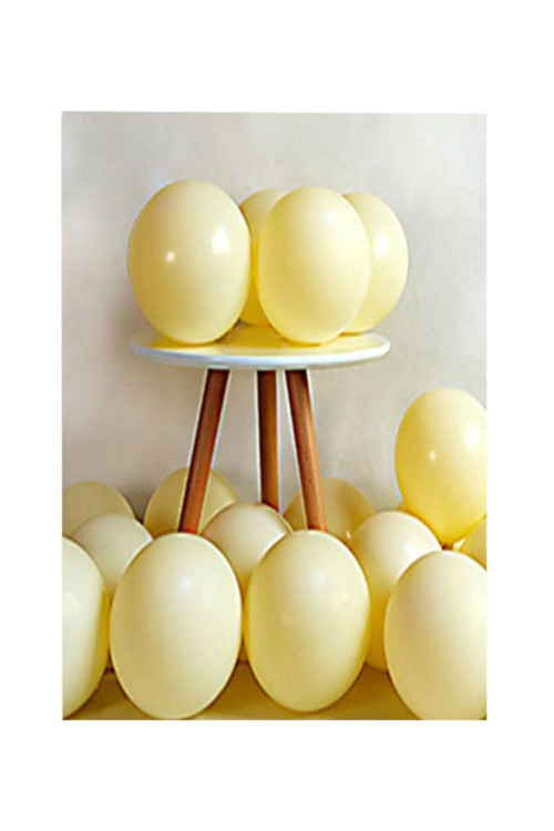 Sarı Makaron Pastel Balon 10 Adet