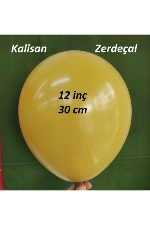 Retro Zerdeçal (Mustard) Balon 10 Adet 12 İnç 30 Cm