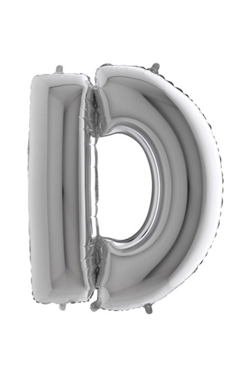 Harf Balon Folyo 100 Cm Gümüş D