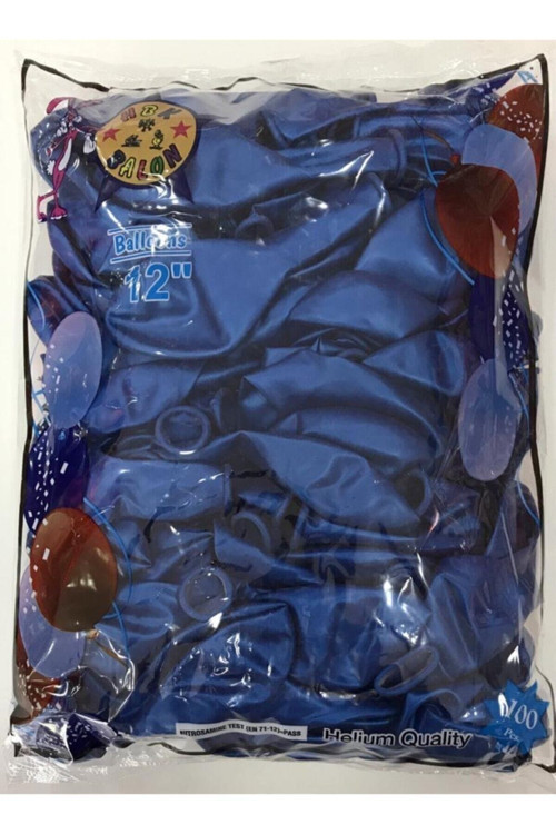 Mavi Metalik Balon 100 Adet