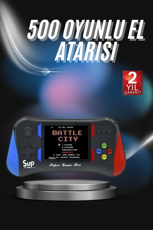 3.5 İnç 500'Ü 1 Arada Klasik Oyun Konsolu Nostalji Oyunlu Atari