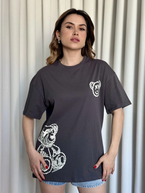 Baskılı ayıcıklı tişört