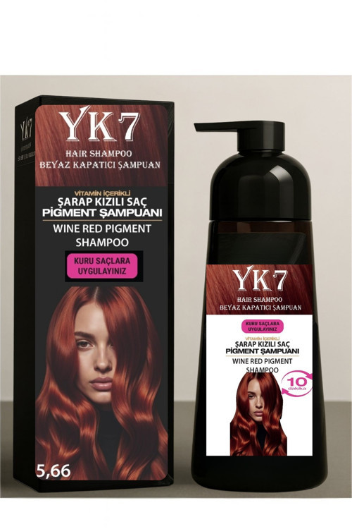 Beyaz Kapatıcı (Şarap Kızılı 5.66) Pratik Boya Şampuan 300 Ml. 13 Renk Seçeneği