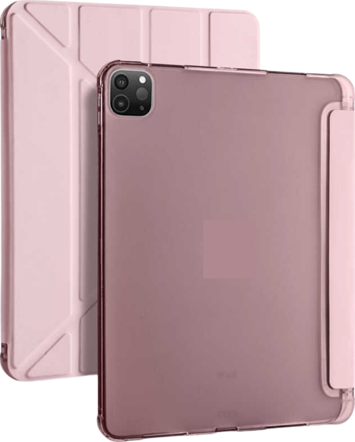 Apple Uyumlu iPad Air 10.9 inç 4. Nesil Fuchsia TriFolding Kalemlikli Tablet Kılıfi