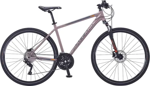 City Sport 27S HD Disk Fren 27 Vites 28 Jant Şehir Bisikleti Mat Gri Turuncu 21 Kadro