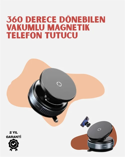 Evrensel Uyumlu Manyetik Araç Telefon Standı – Dalı Alüminyum Gövde
