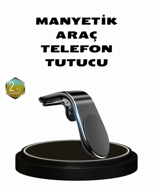 360° Dönebilen Manyetik Araç Telefon Tutucu Sarsıntısız ve Şık Tasarımlı
