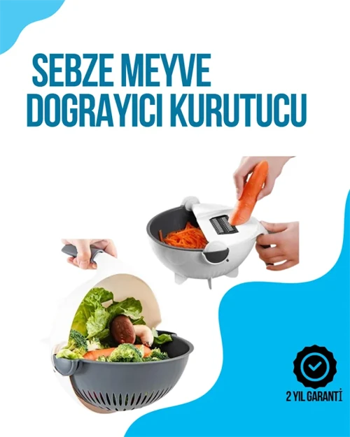 Dilimleyici ve Rende Bıçaklı Çok Amaçlı Mutfak Aleti