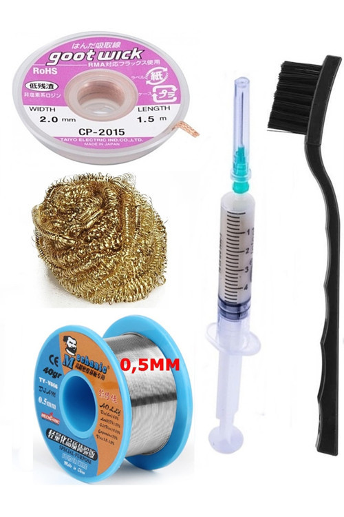 Mechanic Lehim 40G 0,5Mm Lehim Toplama Cp-2015 Emme Teli 2Mm 5Li Sethavya Ucu Temizleme Teli04