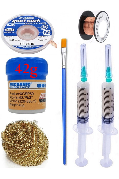 Lehim Seti Mechanic Krem Lehim 183°C 42G Lehim Toplama Cp-3015 Emme Teli 3,0Mm Havya Ucu Temizleme01