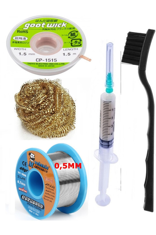Mechanic Lehim 40G 0,5Mm Lehim Toplama Cp-1515 Emme Teli 1,5Mm 5Li Sethavya Ucu Temizleme Teli04