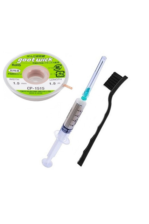 Krem Flux Bilgisayar,Anakart Enteğre Yüzey Temizleme Lehimleme Yardımcı 3Lü Set