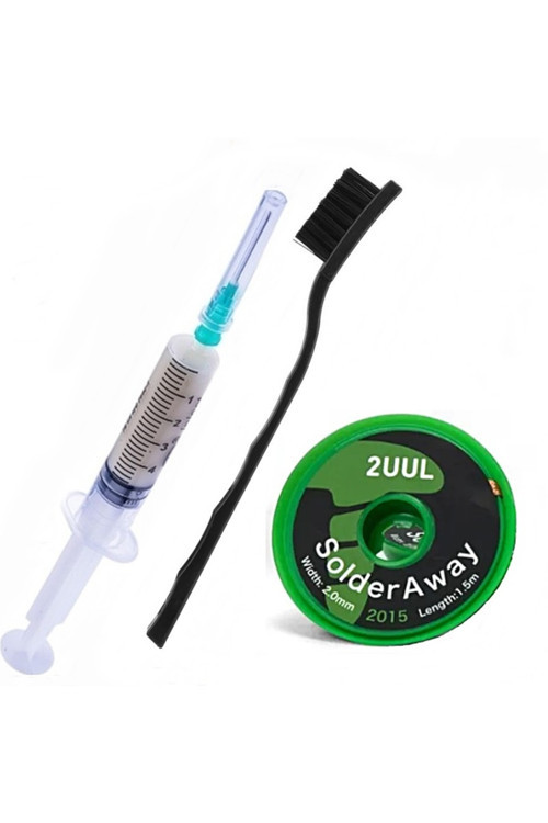 2Uul Solder Away Lehim Sökme Fitil Telefon Anakart Ic Bga Cpu Nand Değiştirme Aracı Seti