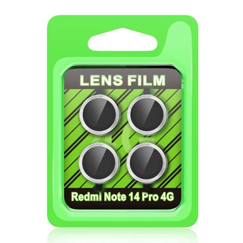 Xiaomi Redmi Note 14 Pro 4G Raze Metal Kamera Lens - Gümüş