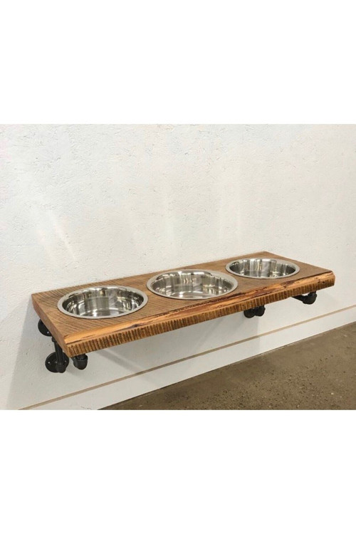 Dekoratif Borudan Kedi Köpek Mama Standı