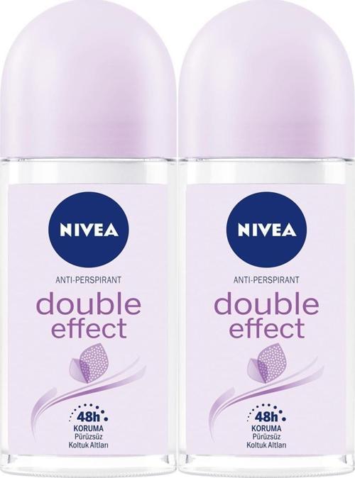 Kadın Roll On Deodorant Double Effect 50Mlx2, 48 Saat Koruma,Pürüzsüz Koltuk Altı