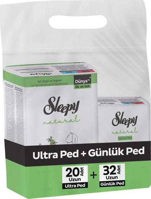 Natural Hijyenik Ped Uzun 20'Li Günlük Ped Uzun 32'Li