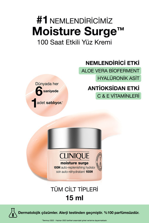 Aloe Vera İçerikli Moisture Surge™ 100 Saat Etkili Nemlendirici ve Ferahlatıcı Yüz Kremi 15 ML
