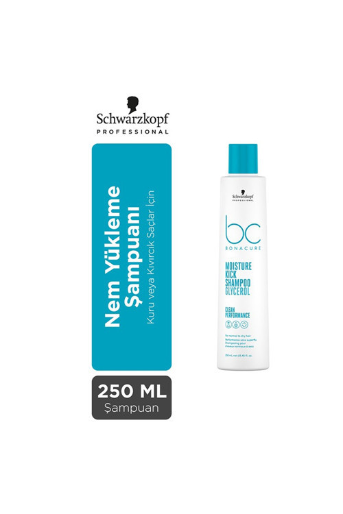 BC Bonacure Moisture Kick Saçta doğal parlaklık yaratıcı ve nemlendirici Şampuan 250ml/