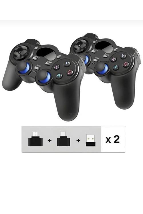 2.Ghz Wireless 2 Adet Gamepad Kablosuz Oyun Kolu Pc Ps3 Kol Tv Box Android Tv Telefon/Tablet Uyumlu
