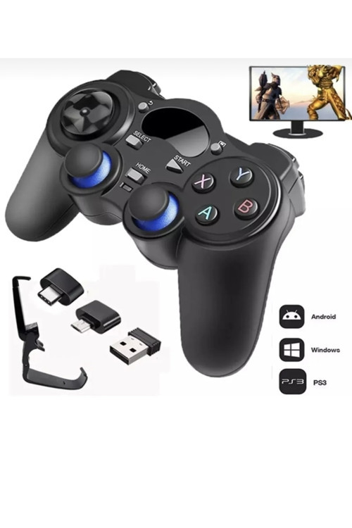 2.4G Wireless Gamepad Kablosuz Otg Pc Tv Box Android Tv Tablet Uyumlu