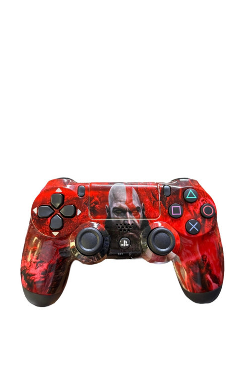 Playstation Dual-Shock 4 Uyumlu God Of War Desenli Ps4 Oyun Kolu Pc + Ps4 + 1.5Mt Kablo Hediye