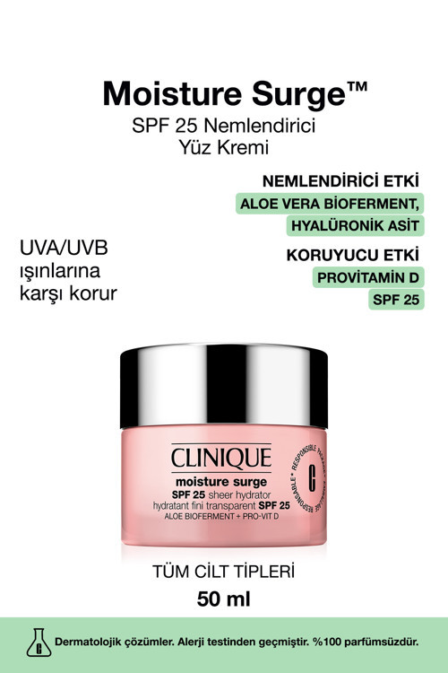 Moisture Surge™ Spf25 Güneş Koruması ile Cildi Derinlemesine Nemlendirici ve Koruyucu Krem 50 ml