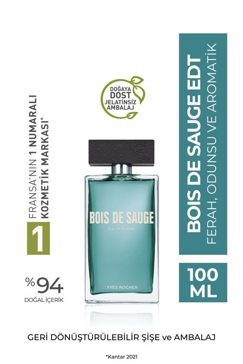 Bois de Sauge Odunsu Güçlü Eşsiz Bir Koku Vegan EDT Erkek Parfümü 100 ML