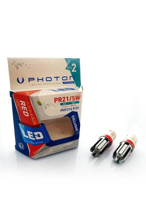 P21/5W Red (Kırmızı) Exclusive Serisi Ph7216 R Ex Çift Duy 1016 Park Fren Ampülü Led