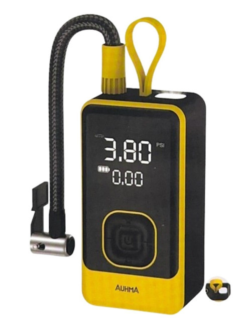 Auhma A9911 Dijital LCD Ekranlı Dahili Led Fenerli 4000 MAH Hava Kompresörü / Powerbank Özellikli Şişirme Pompası