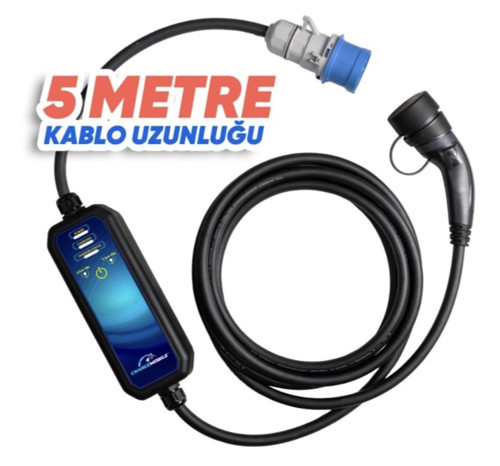 Chargemobile 7kW Taşınabilir EV Şarj Cihazı ve Dönüştürücü Adaptör - Taşıma Çantası Hediyeli
