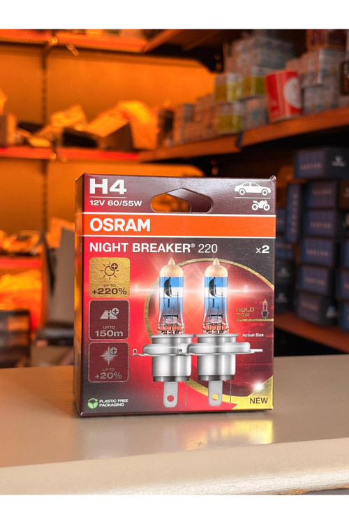 H4 Nightbreaker Performans Ampul12V +%220Fazla Işık%20Beyaz Işık 150Mt Mesafe Osra M 1Adet