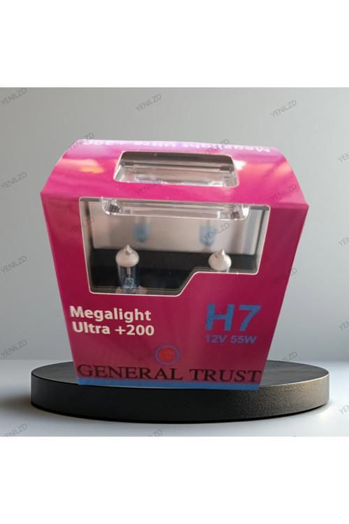 H7 Ampul Performans Ampulü Ultra Vision +%200 Fazla +%20 Beyaz Işık 12V 55W (2 Adet)