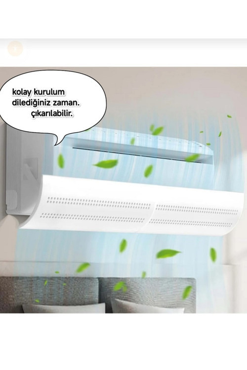 Klima Hava Yönlendirici Delikli Ayarlanabilir58-105Cm Klima Çarpması Siperliği Aparatı Perde