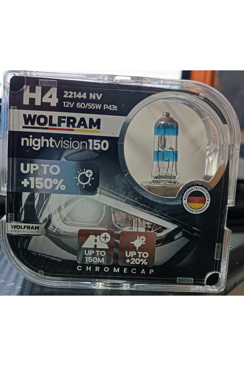 H4 Ampul Performans Ampulü +%150 Fazla Işık Ve %20 Beyaz Işık 12V 55/60W Wolfram (2Adet)
