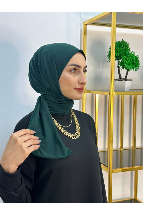 Ithal Kumaş Çıtçıtl Hazır Şal İki Sekılde Kullanılır Zümrüt