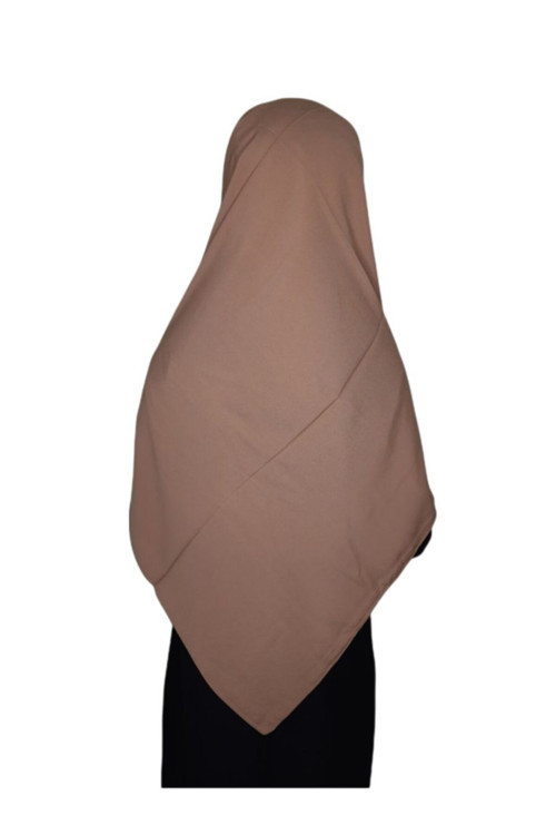 Medine Ipegi Büyük Boy Esarp 110X110 Acık Kahve Renk