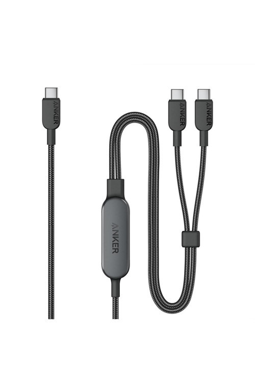 2’si 1 Arada USB-C'den USB-C’ye Örgülü Kablo (1.2m, 140W) - A8895