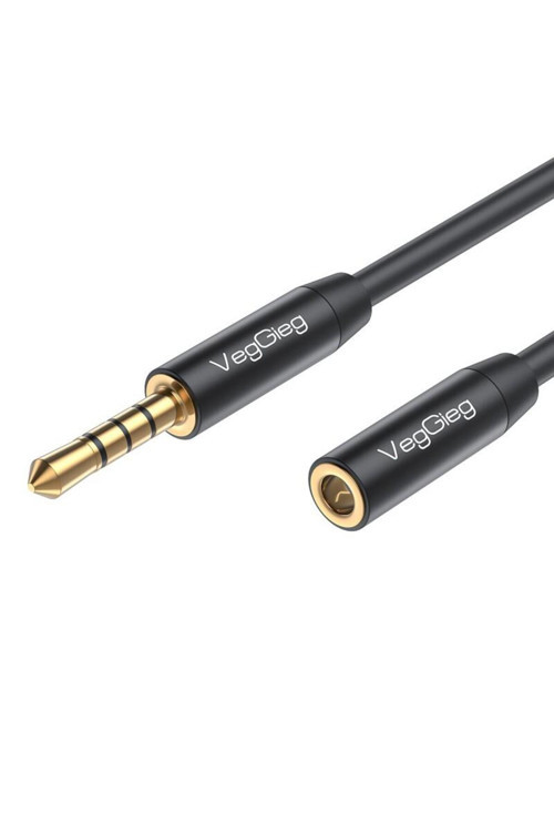 3.5mm Trss Aux Kulaklık Mikrofon Ses Uzatma Kablosu 1 Metre