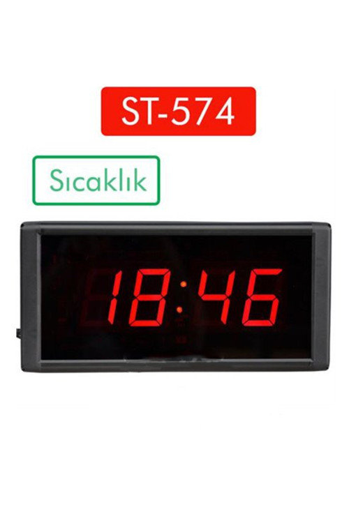 STN-574 Işıklı Termometre Saat