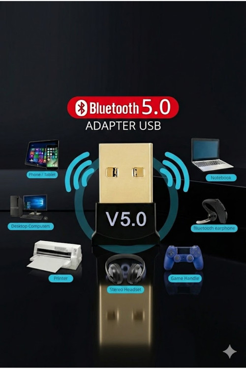 Yeni 2025 Usb Bluetooth 5.0 Adaptörü Verici Alıcı Ses Bluetooth Dongle Kablosuz Usb Adaptörü