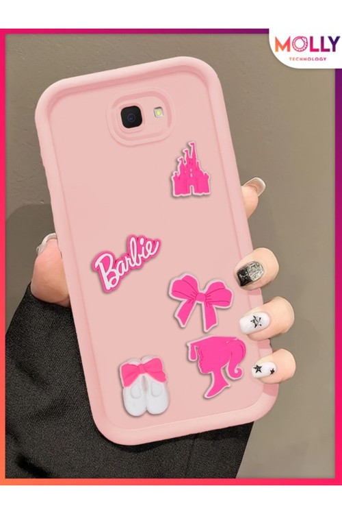 Samsung Galaxy J4 PLUS İçin Kum Pembesi Kenarları Kalın 3d Kabartmalı Cute Girl Silikon Kılıf