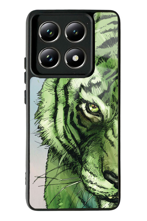 Xiaomi Mi 14 T Pro Green Kaplan Tasarımlı Glossy Telefon Kılıfı