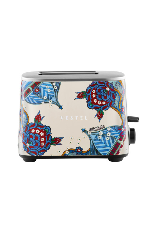 x Aslı Filinta Retro Bej Çini Ekmek Kızartma Makinesi